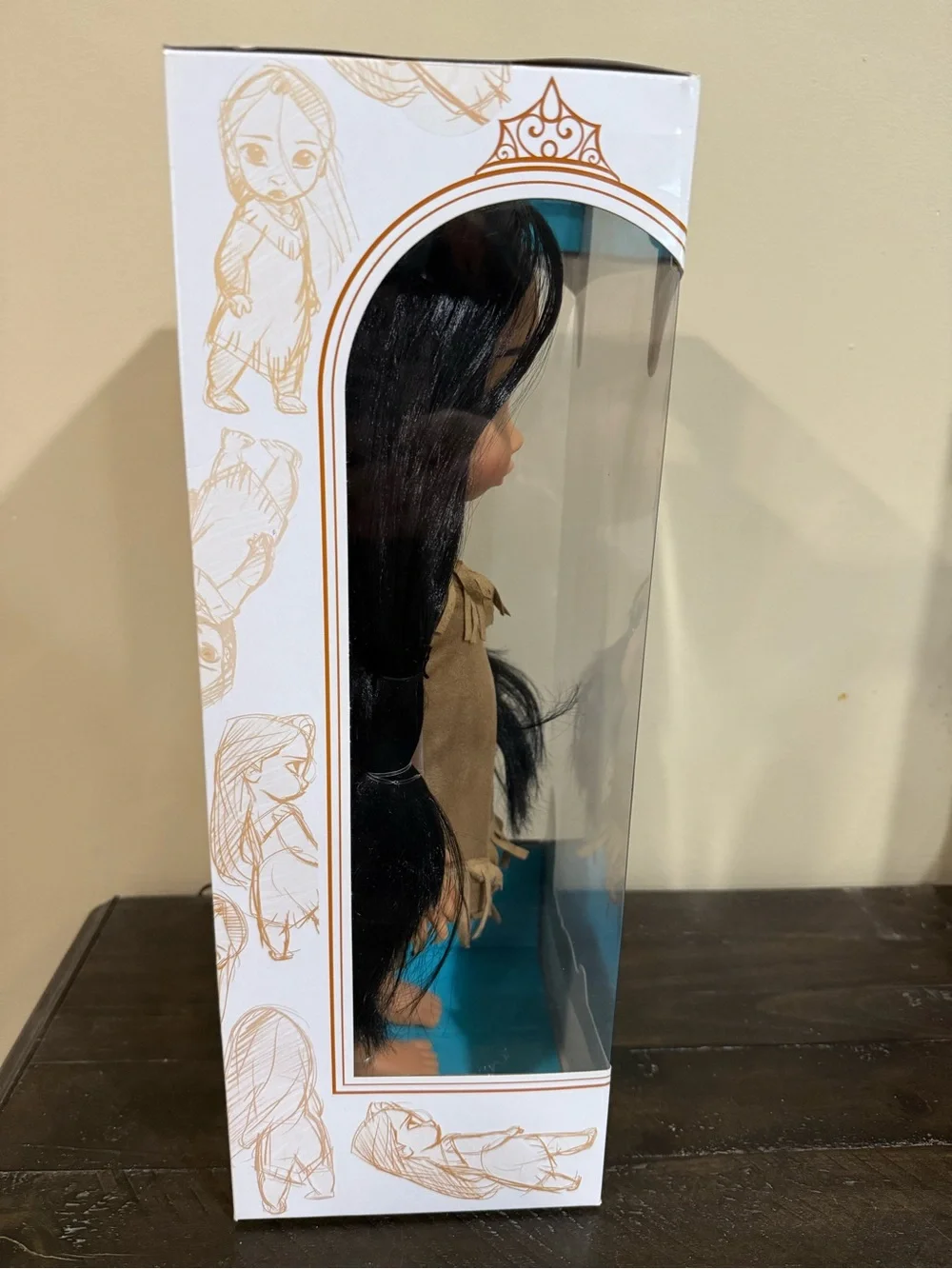 Disney Pocahontas Animators Collection Doll - Brown Dress, Black Hair